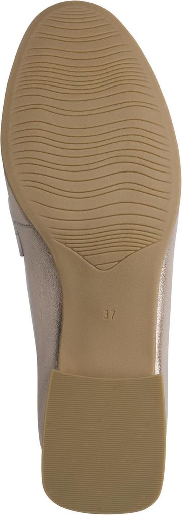 MARCO TOZZI Damen Slipper klassischer Loafer mit Blockabsatz 2-24250-45, Größe:38 EU, Farbe:Silber