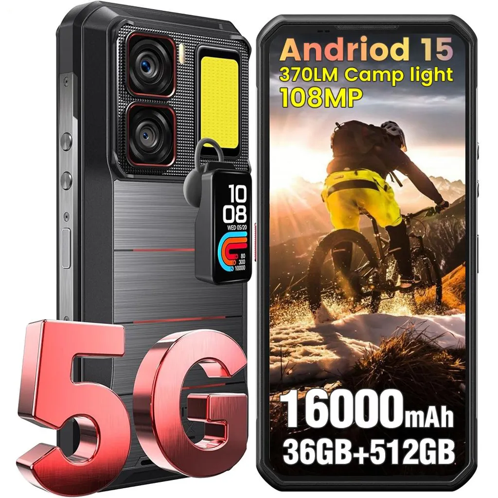 Smartphone Incassable OUKITEL WP300 5G Fini les Ecrans Cassés 16000mAh