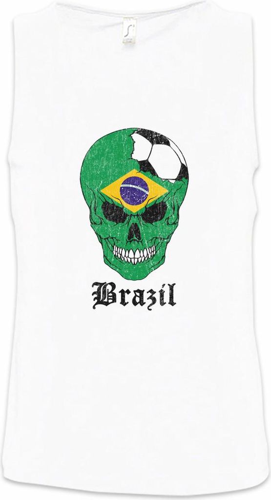 Urban Backwoods Brazil Football Comet, Ärmelloses T-Shirt, Farbe: Weiß, Größe: M