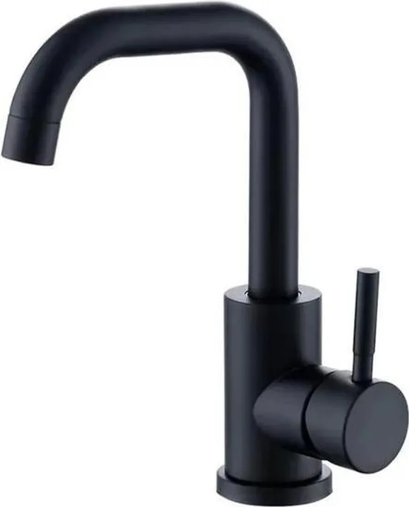 Rubinetto per lavabo, montato a soffitto, design monocomando, nero B