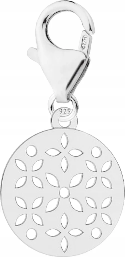 Ciondolo Fiori Argento 925 Stile Antico | Fascino Retrò Traforato