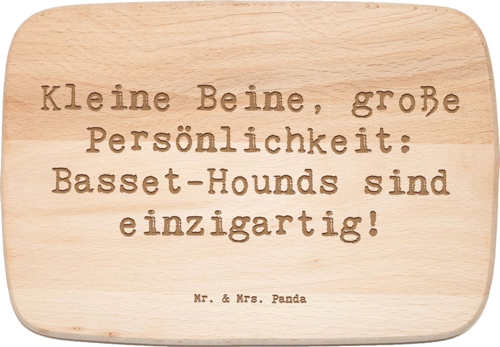 Mr. & Mrs. Panda Schneidebrett Spruch Basset Hound Persönlichkeit - Transparent - Geschenk, sanftmütiger Hund, Holzbrettchen, Jagdhund, Hundelieb...