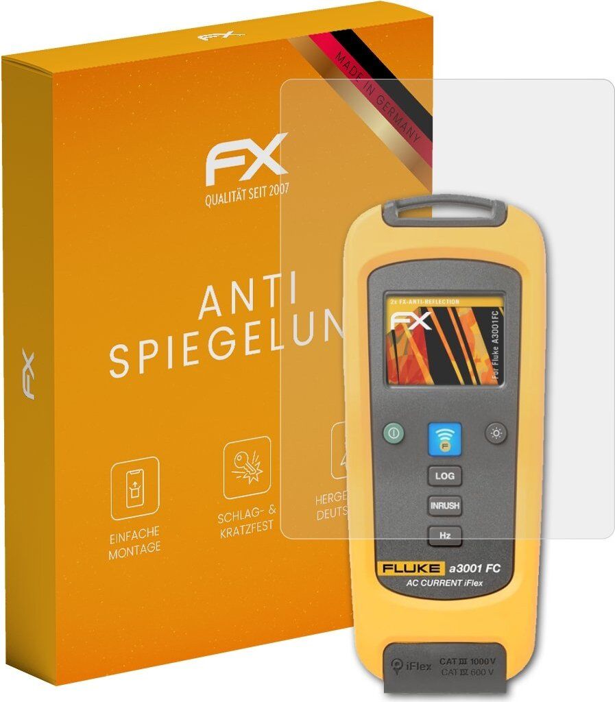 atFoliX FX-Antireflex 2x Schutzfolie kompatibel mit Fluke A3001FC Displayfolie