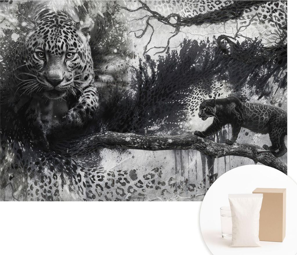 Fototapete - Wandbilder für Wohnzimmer - 208x146 cm - Dekorative Wandfolie - Modernes Design für Wanddekoration - Tapeten für Innenräume - Abst...