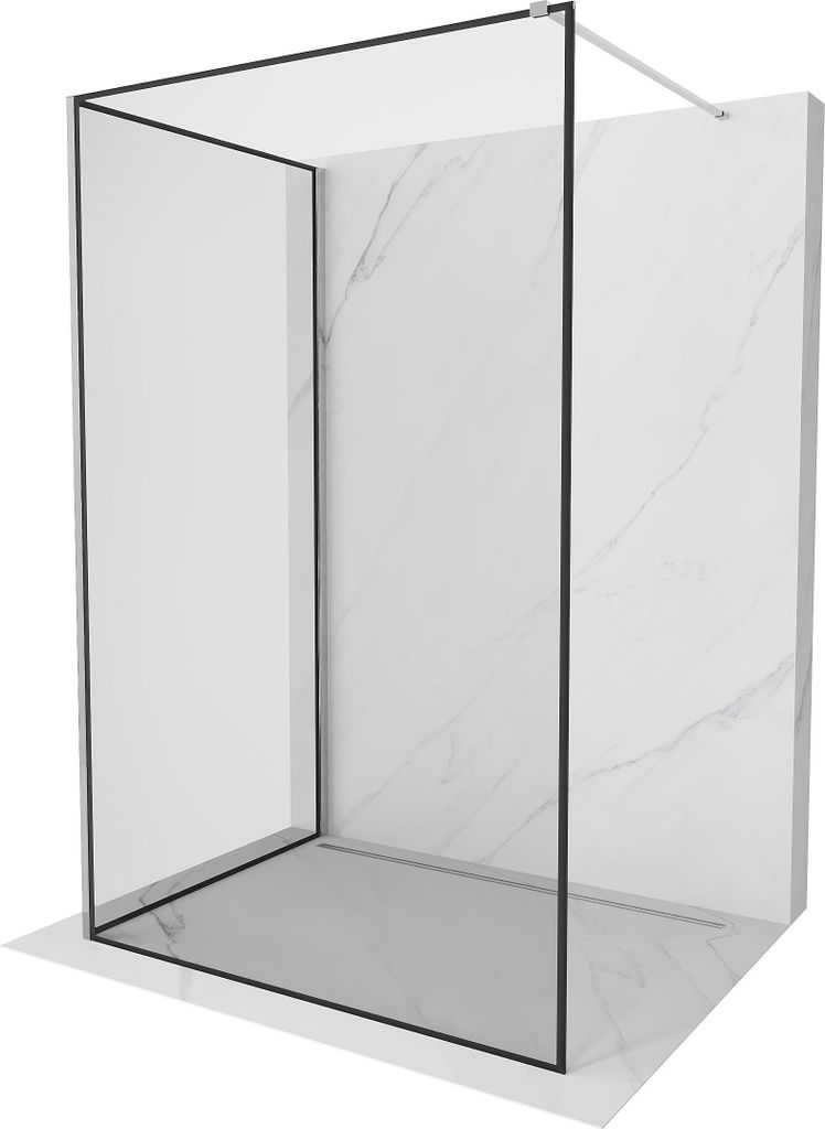 Mexen Kioto Walk-in-Dusche 140 x 120 cm, schwarzes Muster, Image du produit 