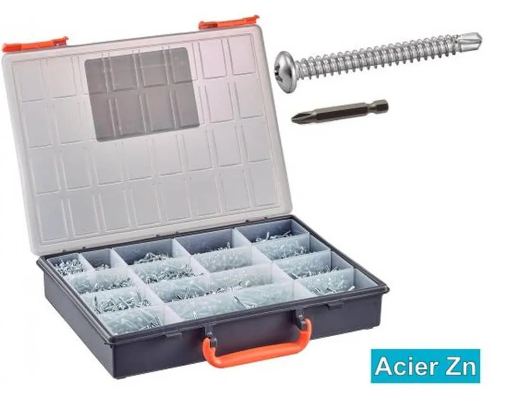 Coffret 2154 Vis Autoperceuses TC Phillips DIN 7504 M Acier Zn D-Work
