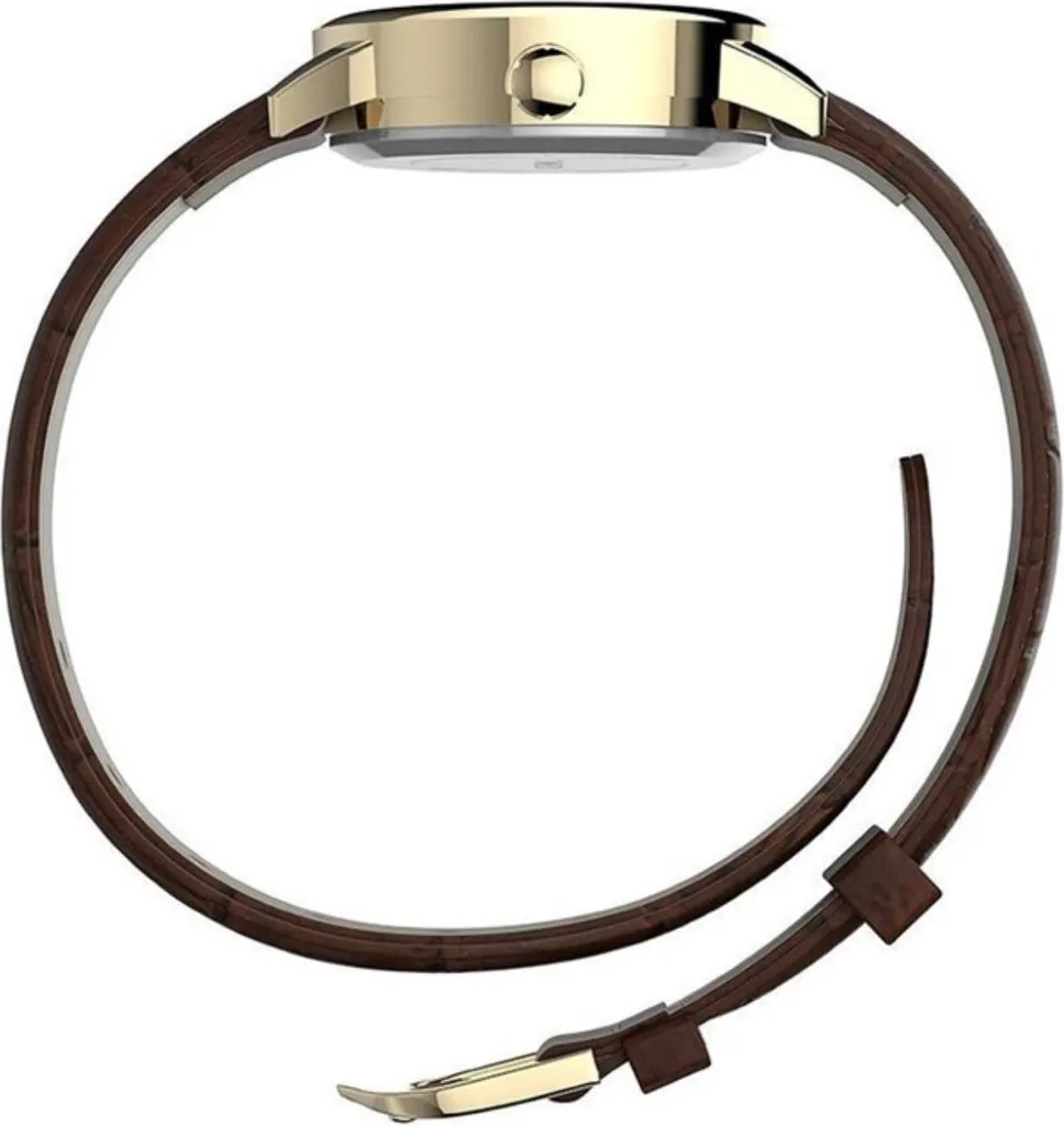 Orologio Timex T20071 Easy Reader Donna - Elegante Pelle Marrone e Oro - 4