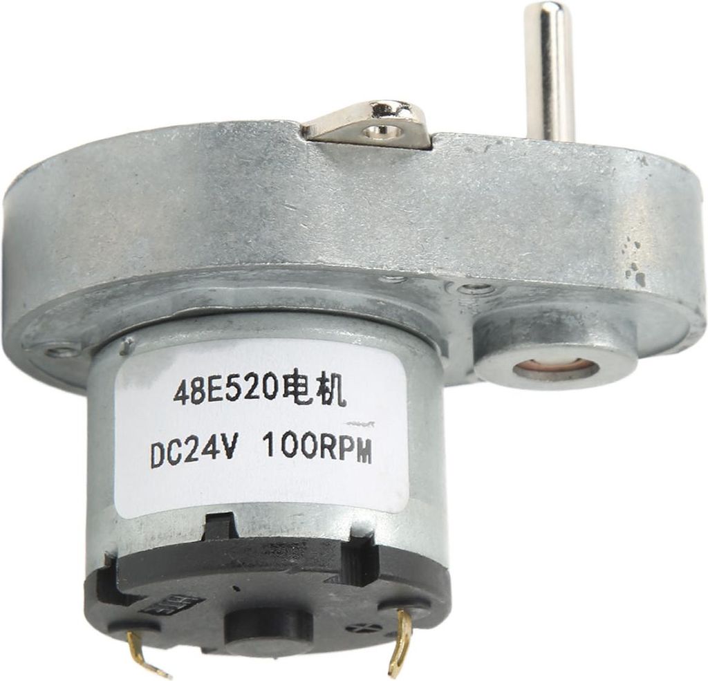 Gleichstrom-Getriebemotor, hohes Drehmoment, einstellbare Drehzahl, reversibel, selbsthemmend, 100 U/min, 48E520 Untersetzungsmotor, 24 V DC