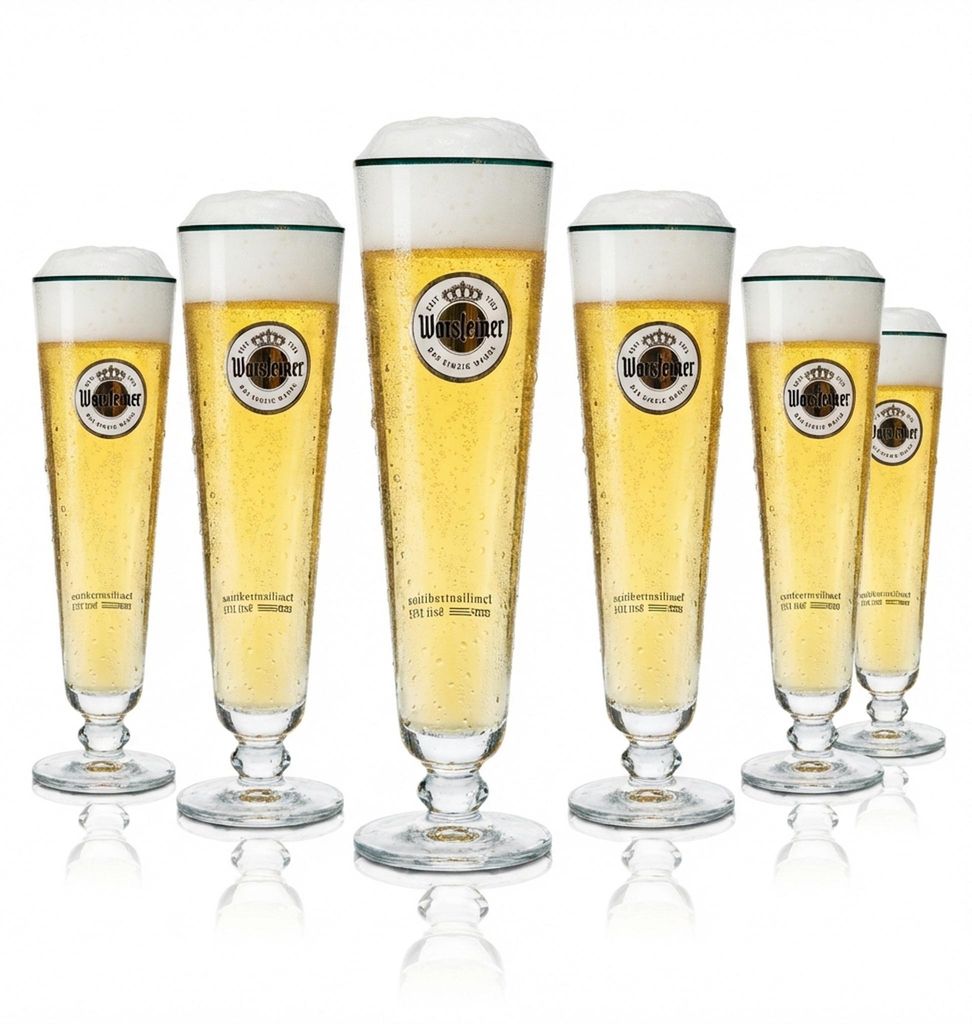 Conjunto de 6 vasos de cerveza Warsteiner, de 25 cl, modelo Imagen del producto 