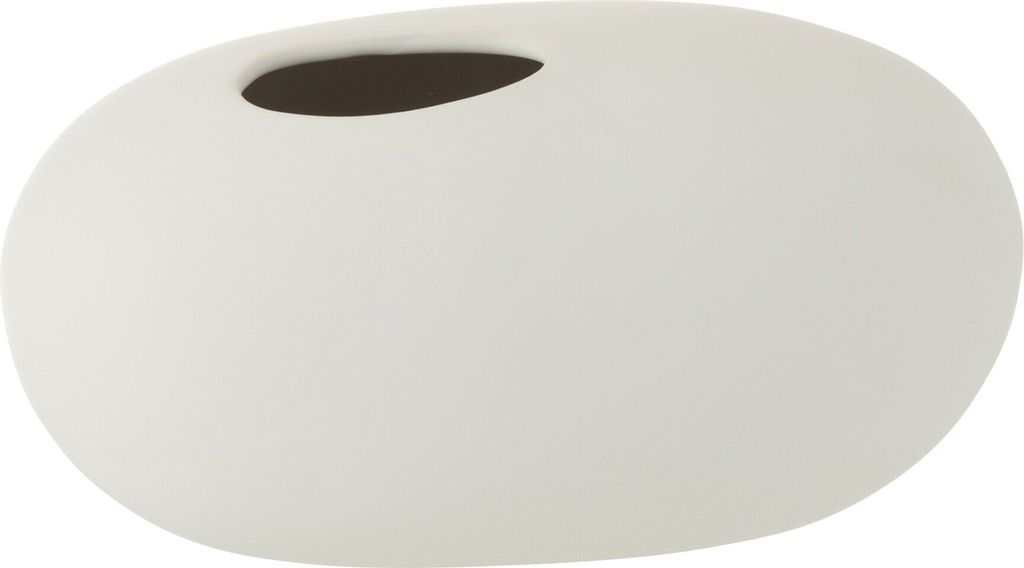 J-Line Vase Oval Keramik Matt Weiβ Large