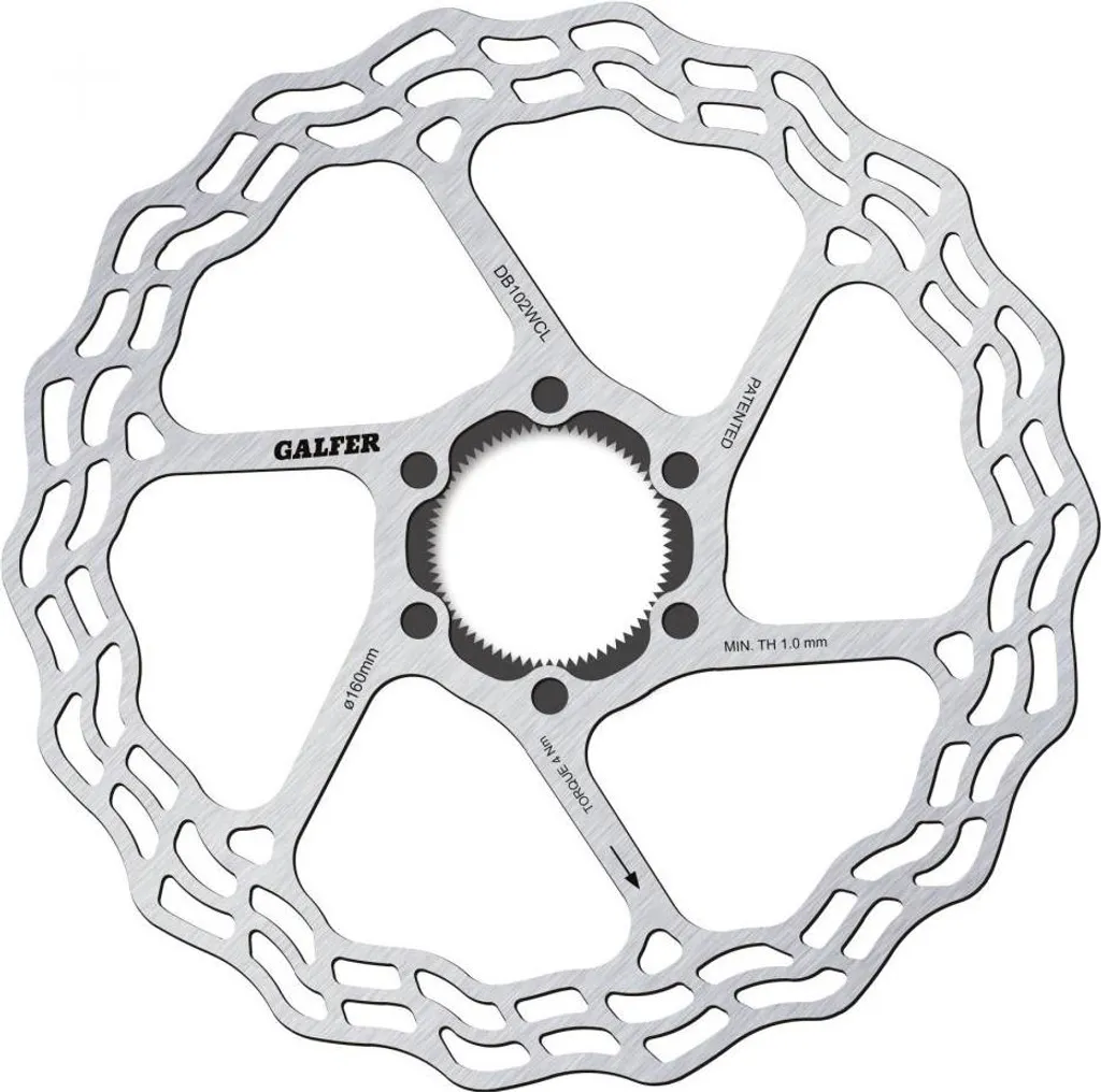 Disque de frein Wave Galfer DB102WCL 160 mm CenterLock en acier argent