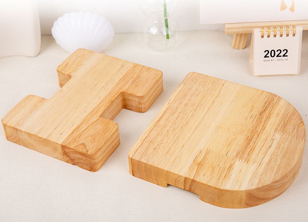 Buchstaben-Spardose Aus Holz – Personalisierbar Mit A-Z, 23 Cm, Für Münzen & Deko