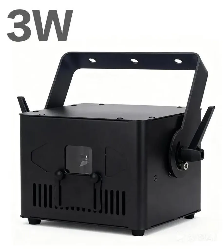 Laser DJ RVB Multi-effets Compatible DMX 3W - Projecteur Animation EU