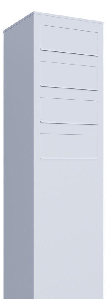 Briefkastenanlage Matera for Four in Weiß | rückseitige Entnahme