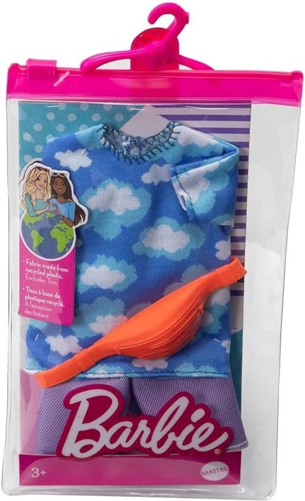 Barbie Ken Fashion Pack HBV41 T-Shirt mit Wolkenmuster + Produktbild 