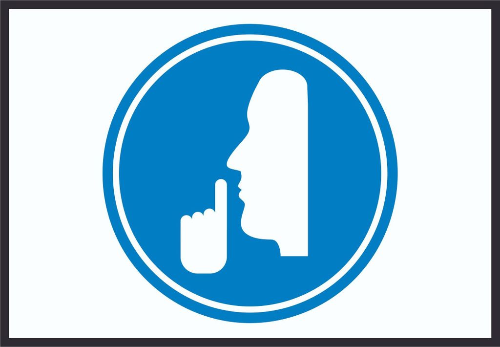 Ruhe bitte Symbol Schild A3 (297x420mm)