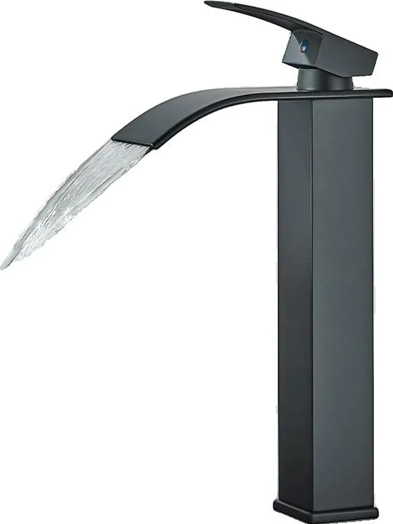 Miscelatore Alto Bagno Nero Opaco Design Minimal in Ottone Massiccio