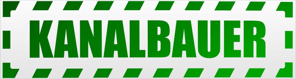 Kiwistar Kanalbauer gestreift Magnetschild Schild magnetisch - 20cm Grün - reflektierend - Magnetfolie für Auto PKW Kfz