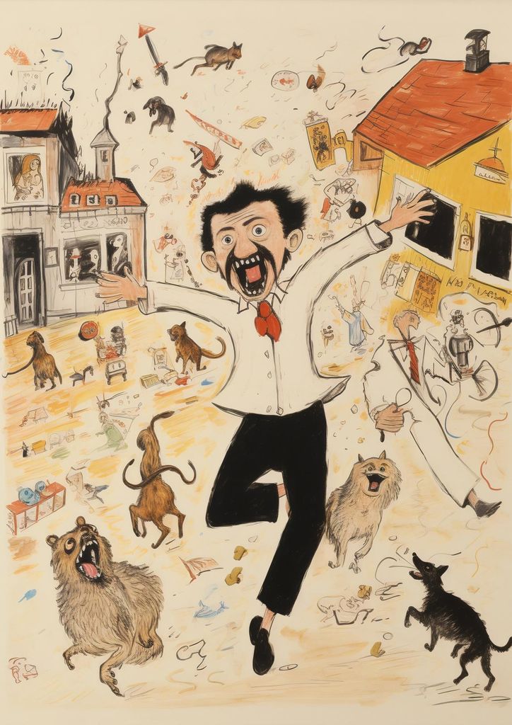 Plakat 42x59,4cm Chaos in der Stadt