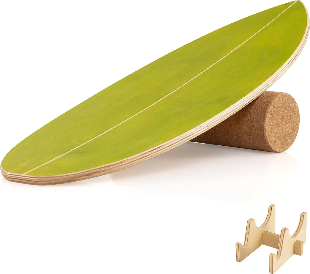 Balance board JustFit 39 cm bois beige pour équilibre et rééducation