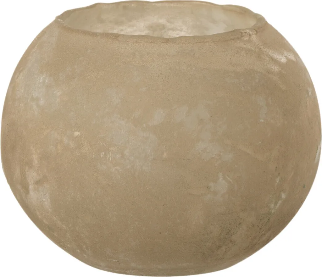 J-Line Vase Soda Rond en Verre Coloris Or Petit Modèle Déco Chic