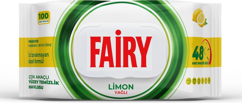 FAIRY Universelle Reinigungstücher Lemon 100 Stk. Zitrone, Produktbild 