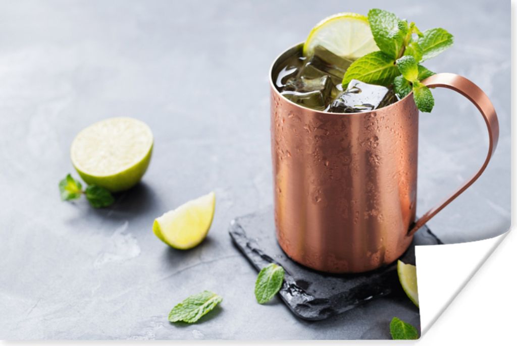 MuchoWow Poster Becher - Zitrone 180x120 cm - Fotoplakat