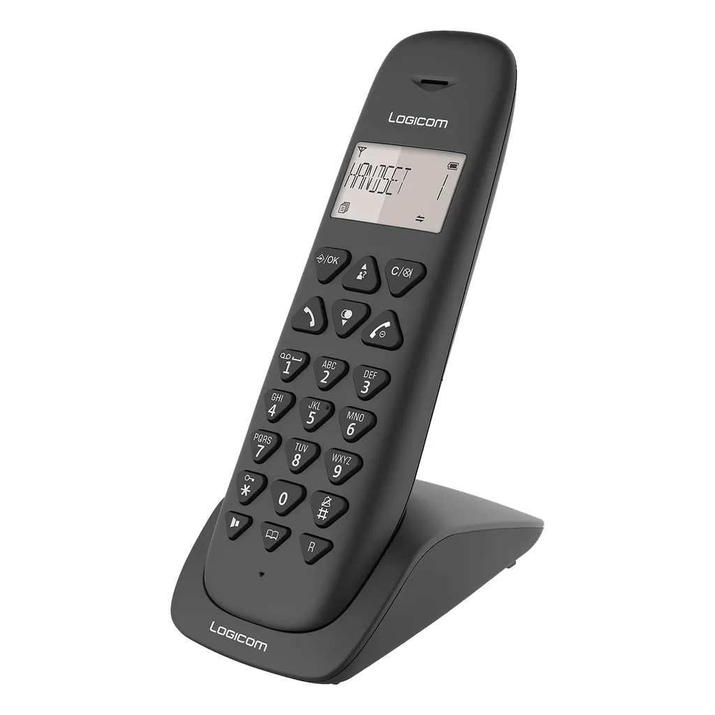 Téléphone fixe Logicom Vega 150 DECT sans fil noir avec touche BIS GAP
