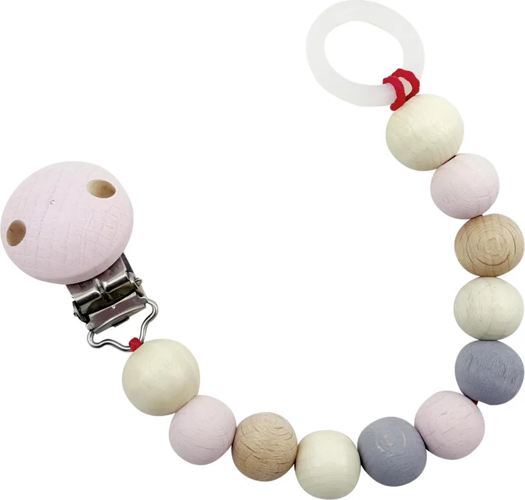Attache-sucette perles silicone de dentition pour soulager les gencives