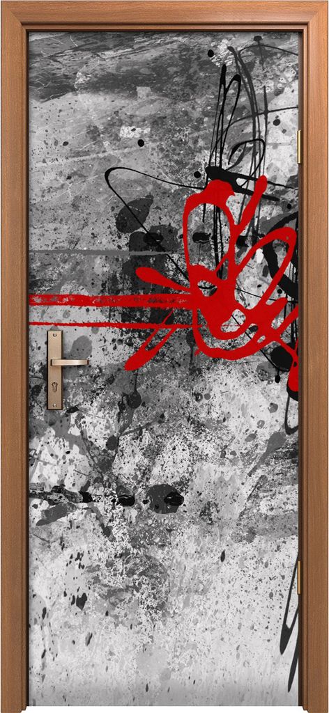 Türposter 80x200 cm Türaufkleber Türtapete Türfolie Klebefolie Malerei abstrakte Kunst