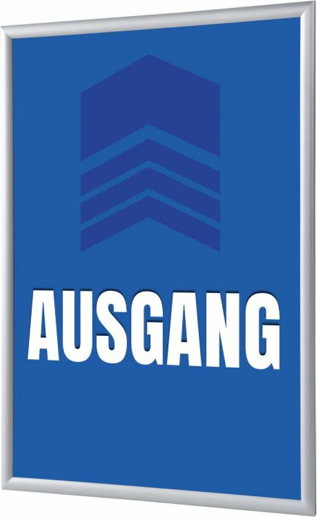 Showdown Klapprahmen - DIN A1 - Komplett-Set - Ausgang Deutsch - Blau/Silber