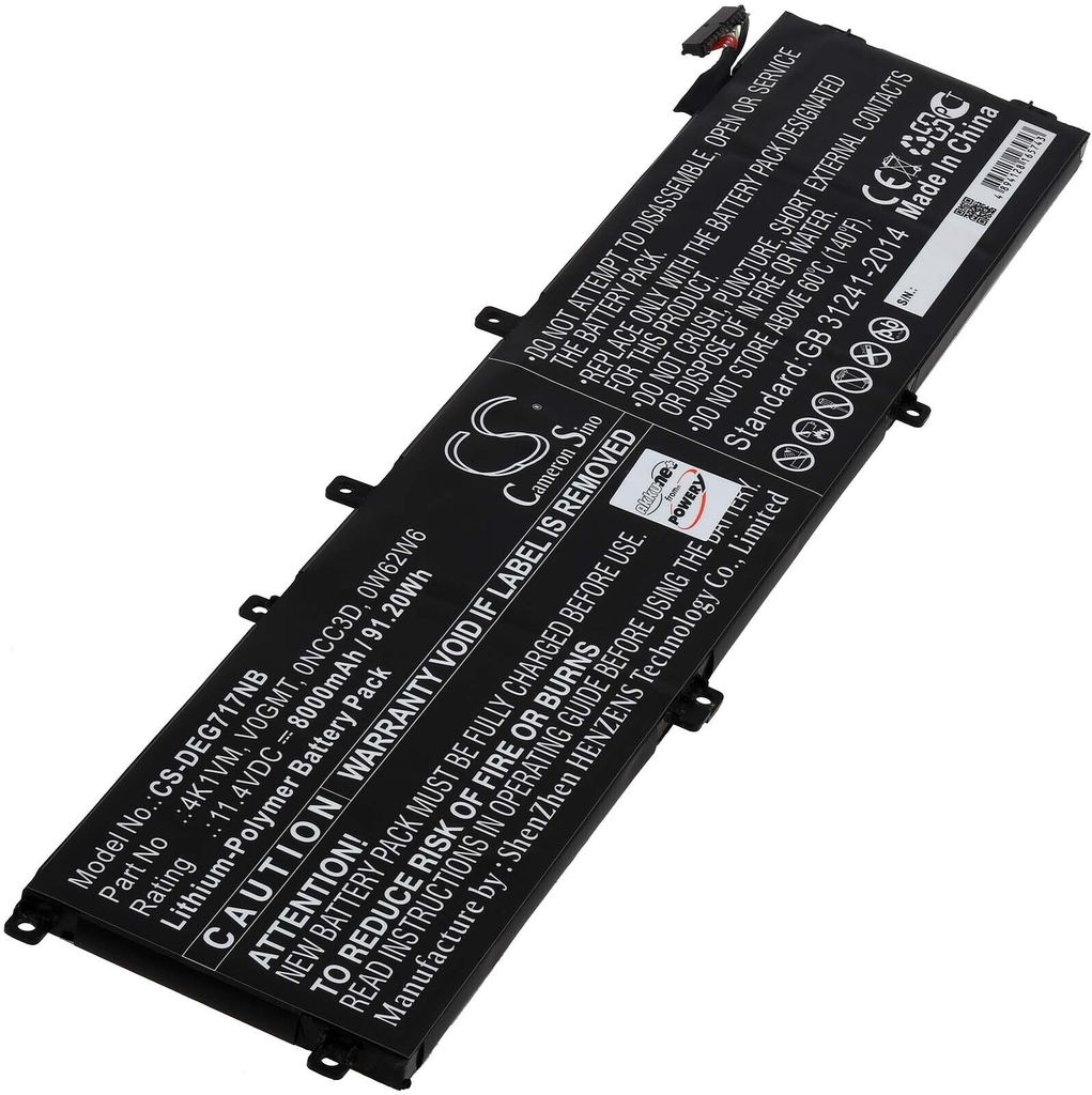 Akku passend für Laptop Dell G7 17 7700 Typ V0GMT
