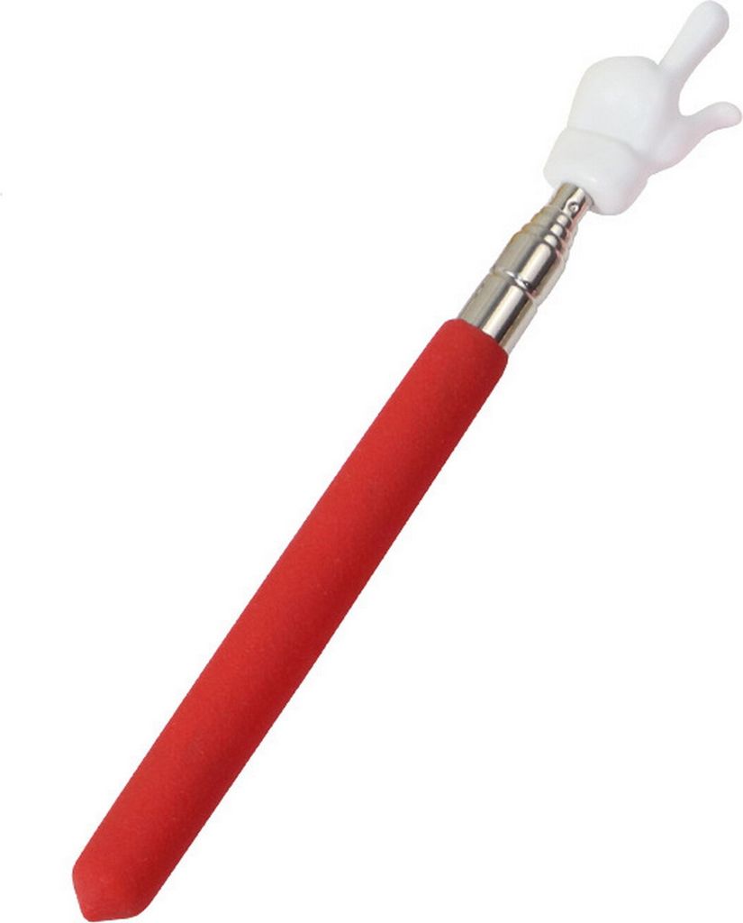Einziehbarer Lehrerzeiger, farbiger rutschfester Griff, Fingerdesign, Teleskopstange aus Edelstahl, Führung, multifunktionaler langer Lehrzeiger, ...