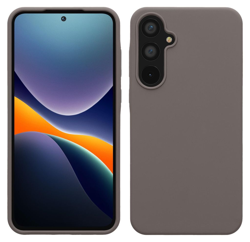 kwmobile Handyhülle für Samsung Galaxy A55 5G Hülle - Case Silikon - Kabelloses Laden - Schutzhülle Cover in Stone Dust