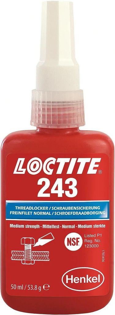 Henkel Schraubensicherung 50ml mittelfest 243 Loctite - Produktbild 