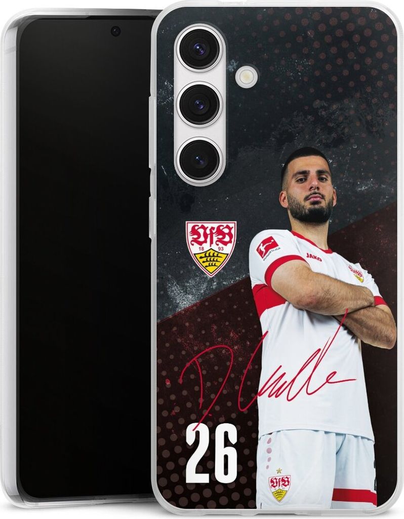 DeinDesign Handyhülle für Samsung Galaxy S24 Silikon Hülle Case Smartphone Schutzhülle Offizielles Lizenzprodukt VfB Stuttgart Deniz Undav