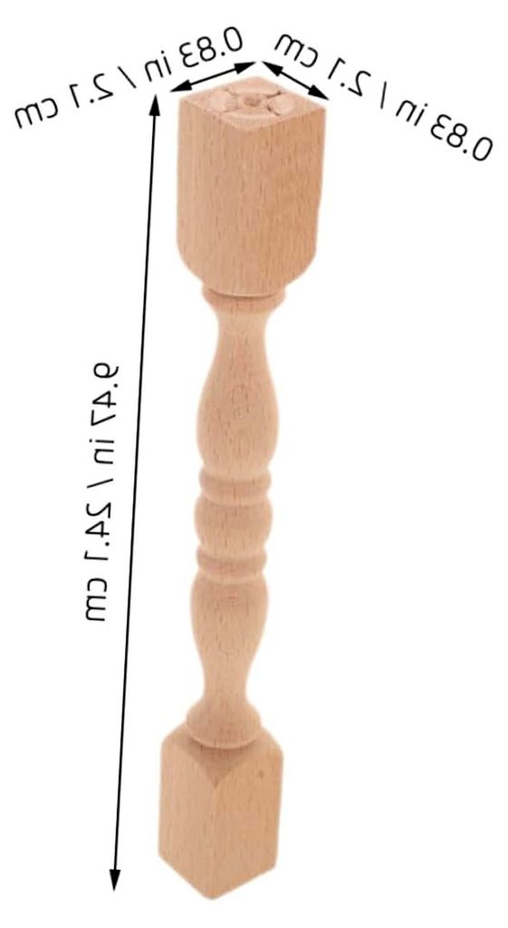 3 Stück Unfertige Holz-Finials für DIY-Projekte, geeignet für Bettpfosten, Treppenhaus und Dekoration, Robuste Holzsäulen im Khaki-Finish für ...