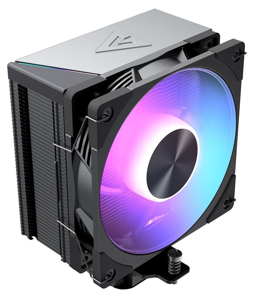 MODECOM Volcano OC T701 ARGB Schwarz, CPU Luftkühler, 120 mm Lüfter, kompatibel mit Intel und AMD, Montageset, Wärmeleitpaste