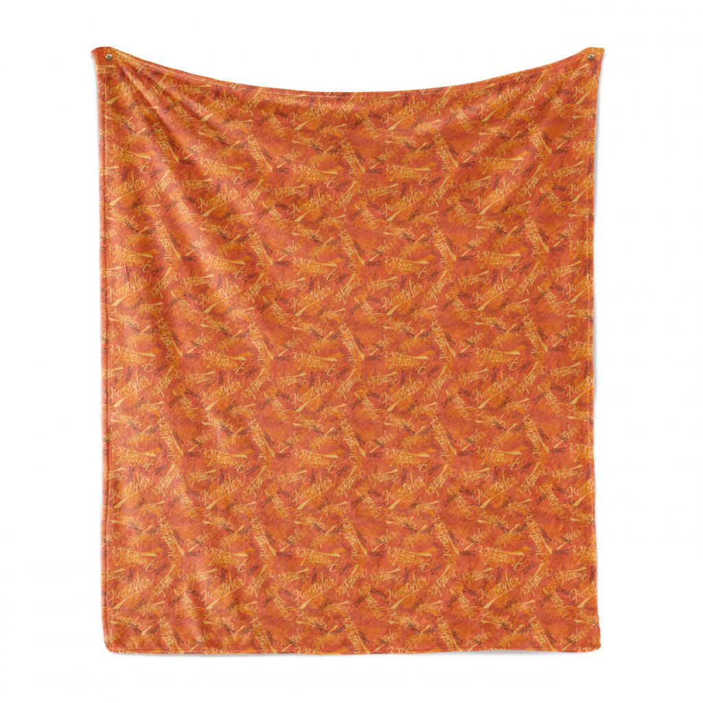 ABAKUHAUS Graffiti Weich Flanell Fleece Decke, Tangerine tonte Freestyle, Gemütlicher Plüsch für den Innen- und Außenbereich, 125 x 175 cm, Bur...