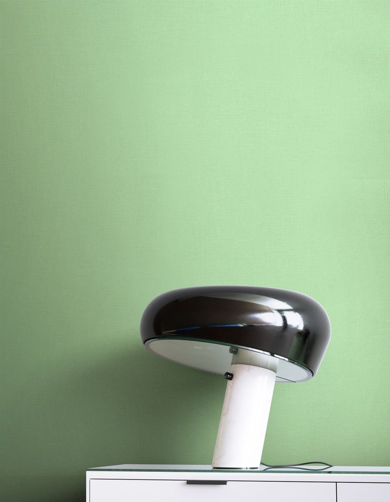 NEWROOM Tapete Grün Vliestapete Unifarbe - Einfarbig Modern Leinen Struktur Leinenoptik Uni