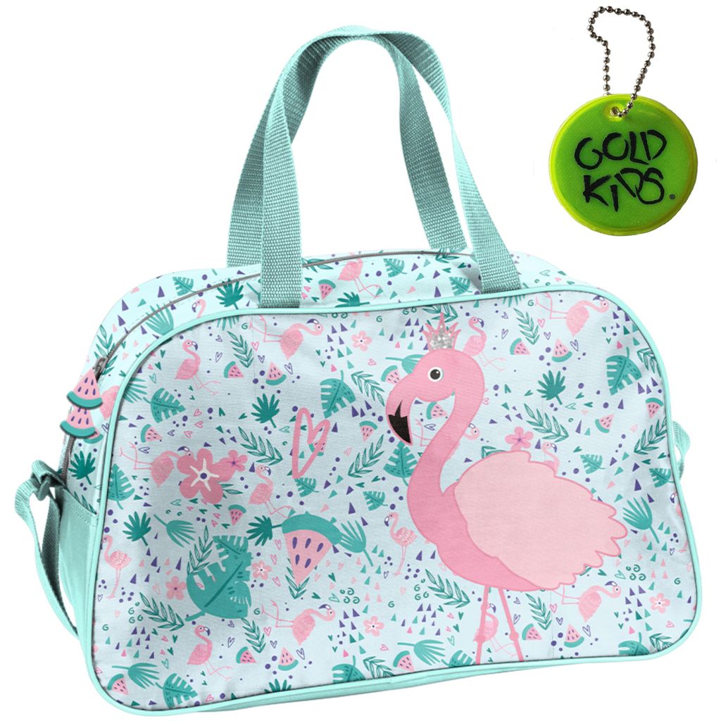 Sporttasche Kinder für Mädchen & Jungen - Umhängetasche mit Flammend Motiv - Schwimmtasche mit verstärktem Boden - Trainingstasche 40 x 25 x 15 cm