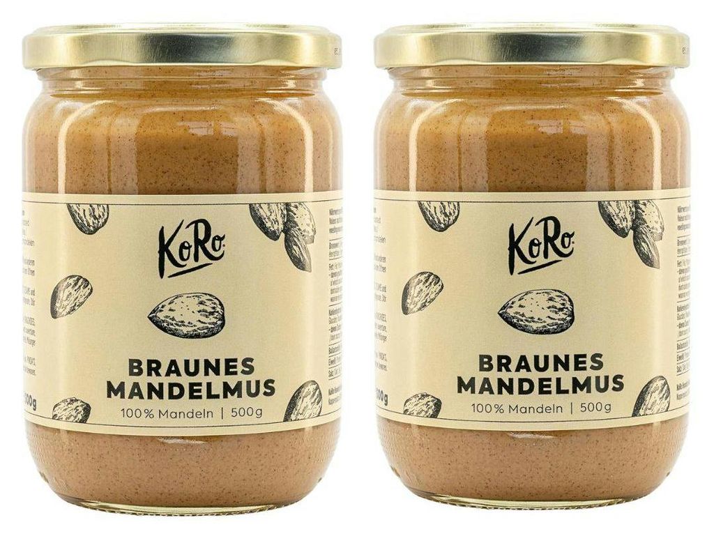 KoRo I Braunes Mandelmus 2 x 500 g Produktbild 