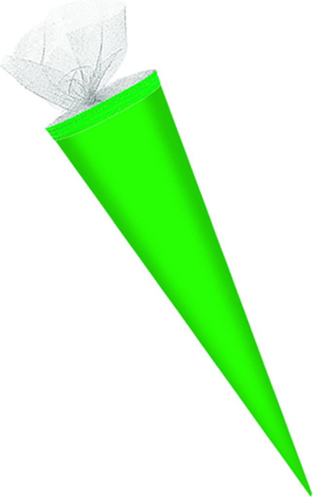 Bastel Schultüte / Länge: 70cm / rund / Farbe: grün