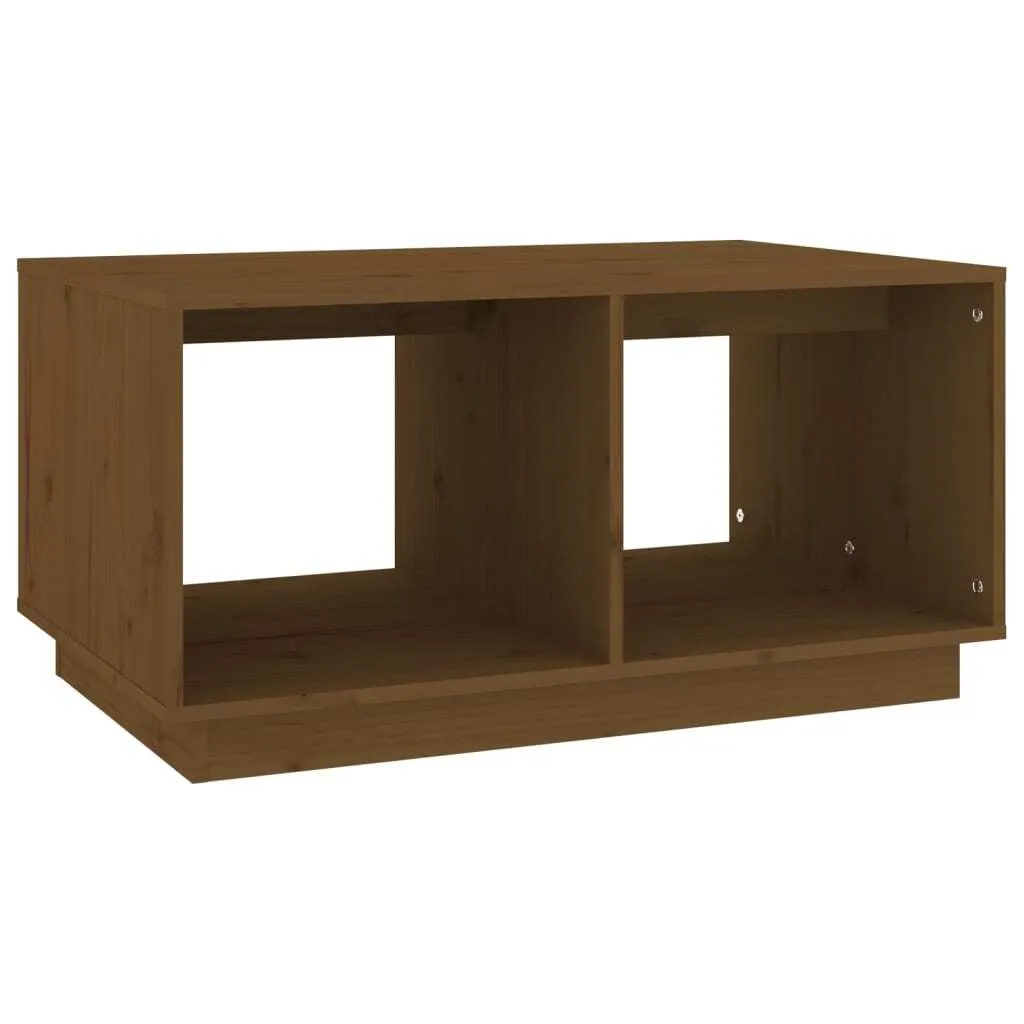 Tavolino Marrone Miele 80x50x40 cm in Pino Massiccio | Design Rustico