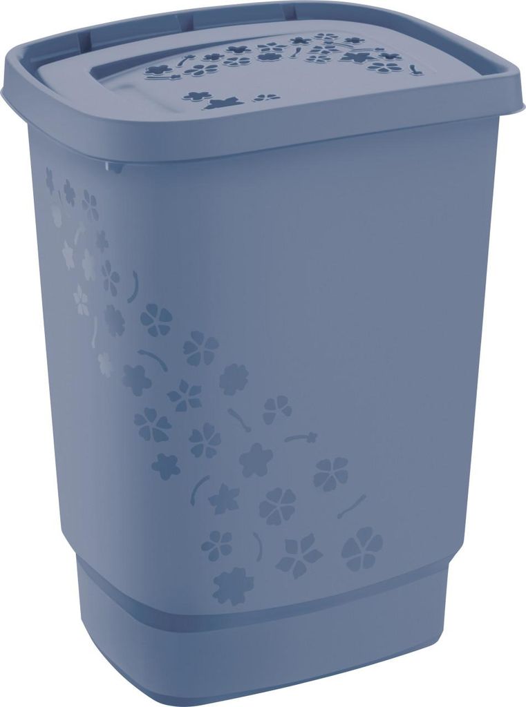 ROTHO Wäschesammler 55L FLOWERS horizon blue Produktbild 
