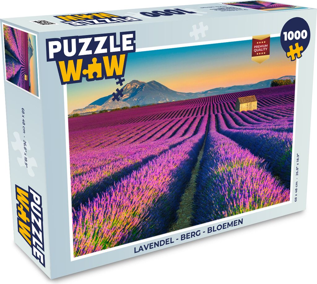 MuchoWow Puzzle 1000 Teile Lavendel - Berg - Blumen - Erwachsene - Rätsel