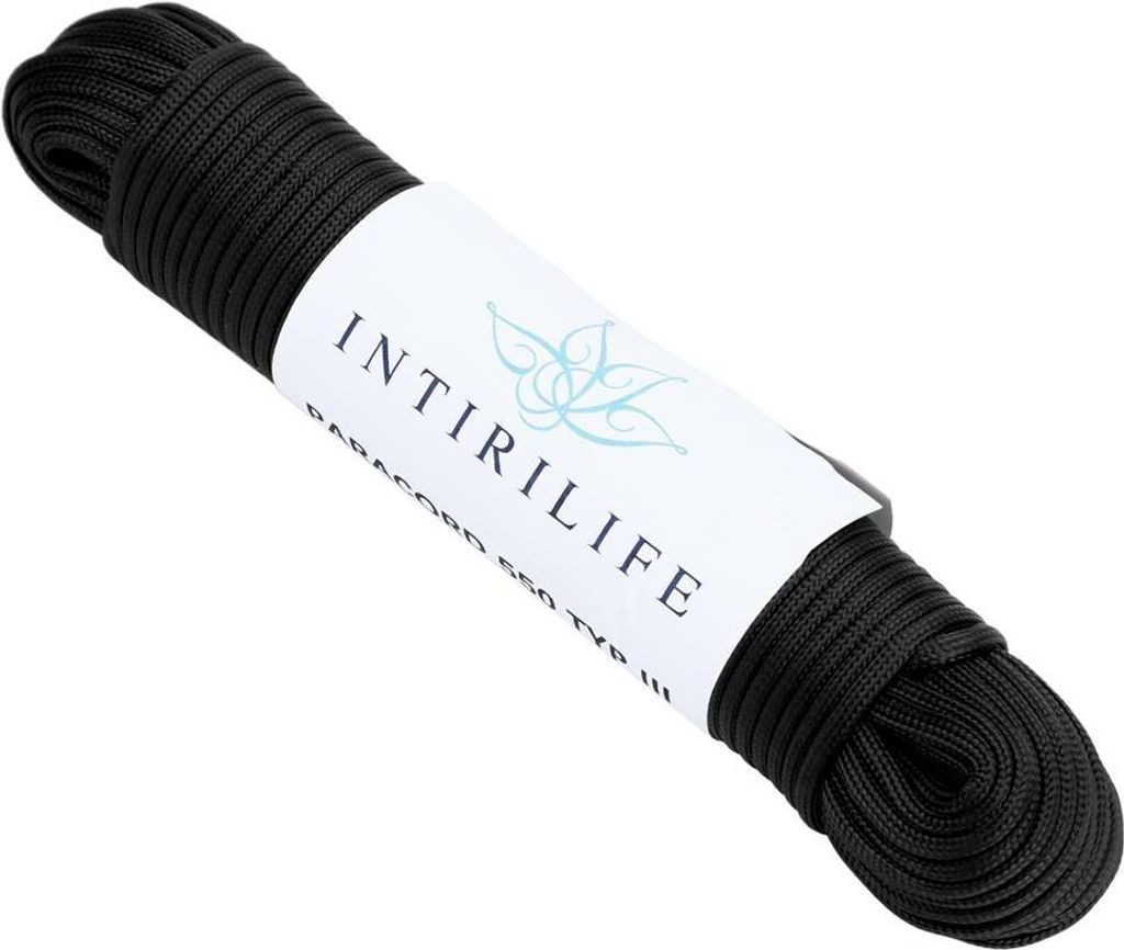 Intirilife 31m de corde en nylon Outdoor en NOIR - corde de Image du produit 