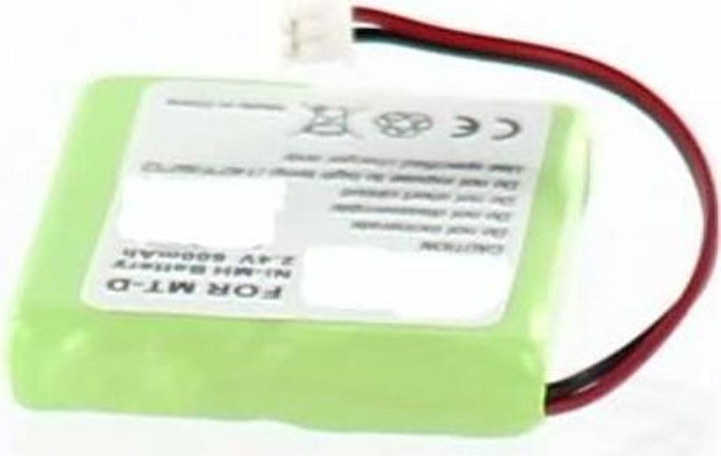Akku für Telekom Sinus 201 NiMH 2,4 Volt 500 mAh grün.