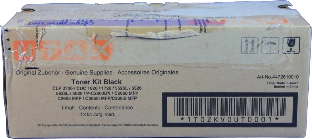 Toner Utax 4472610010 noir pour imprimante de bureau et gros volumes