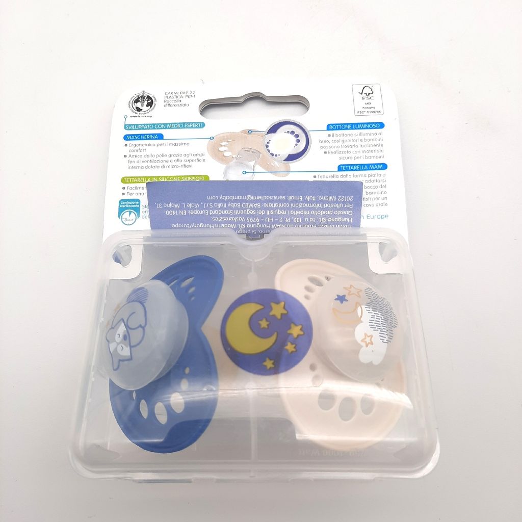 Mam Original Night Bright Schnuller aus Silikon 2er-Set mit Beutelhalterung (11,90)